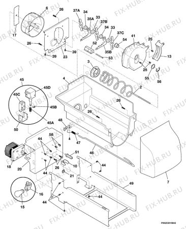 Взрыв-схема холодильника Frigidaire GPSZ28V9CS1 - Схема узла Ice container